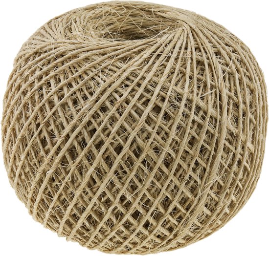 Corde torsadée en sisal 3 torons 30 m x 6 mm naturel