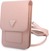 Guess 7 inch Saffiano Wallet bag - Roze - Triangle