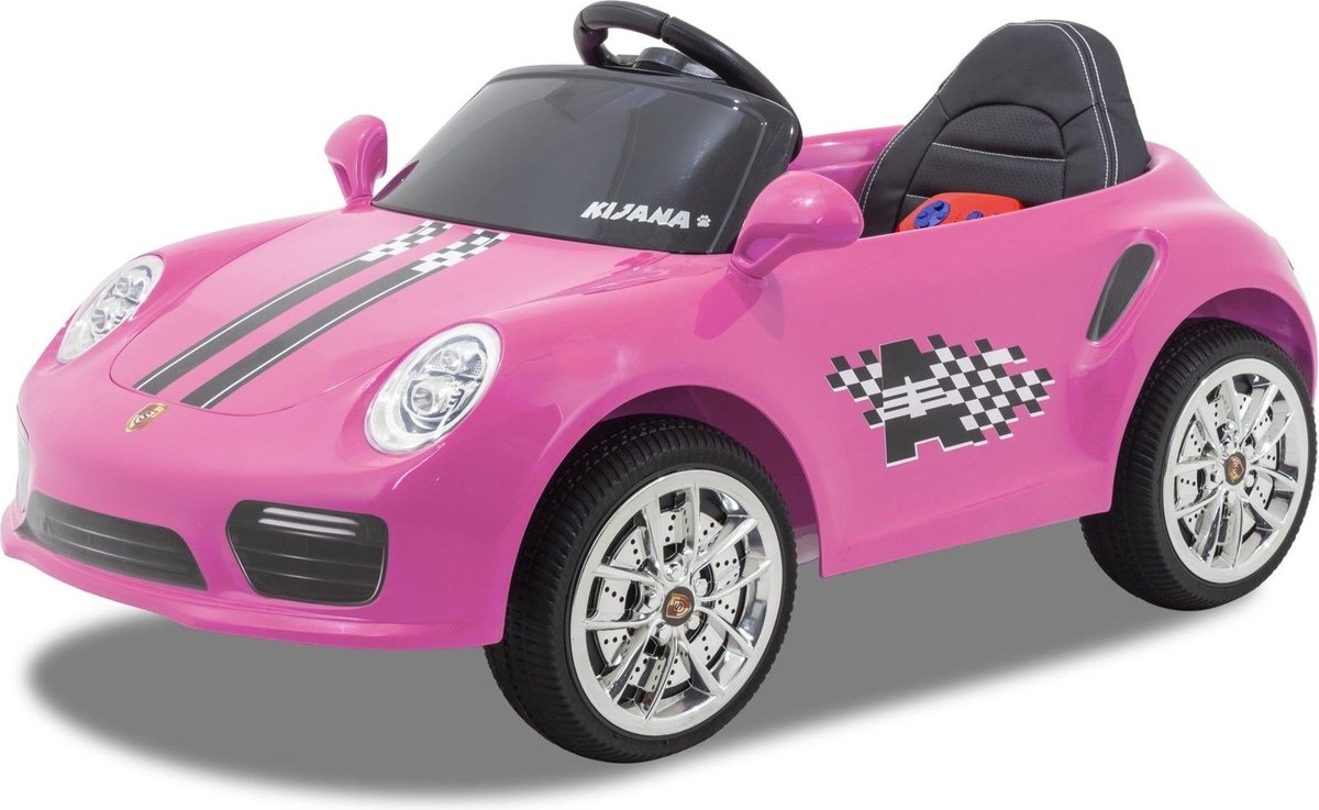 Kijana Elektrische Kinderauto Porsche Style Roze