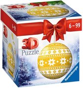 Ravensburger Kerstbal Kerstboom - 3D puzzel - puzzelbal - 54 stukjes - Geel