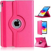Hoes geschikt voor iPad 2022 (10.9) 10e generatie draaibare bookcase 360° Case - Pink