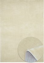Relax Pluizig Tapijt - Superzacht - Modern vloerkleed - Effen kleur - Antislip - Wasbaar op 30°C - Velours effect - Woonkamer Slaapkamer Kinderkamer - Beige - 160cm x 230cm