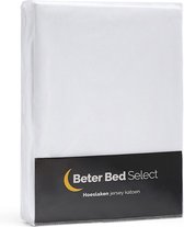 BeterBed Select Jersey Hoeslaken - 180 x 200/210/220 cm - 100% Katoen - Matrasbeschermer - Matrashoes - Wit