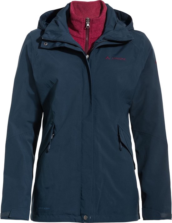 Vaude Womens Rosemoor 3in 1 Jacket - Outdoorjas - Dames - Blauw - Maat 42