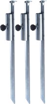 Set van 3x stuks parasolharingen metaal 49 cm - parasolhouders voor strand / tuin / picknick