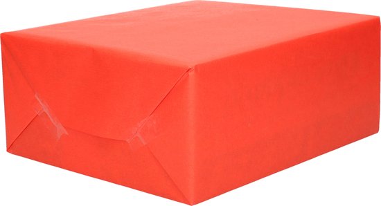 6x Rollen kraft inpakpapier rood oranje 200 x 70 - cadeaupapier kadopapier /... | bol.com
