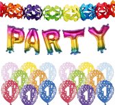 Partydeco - Pack articles de fête 1 an guirlandes/ballons/lettres