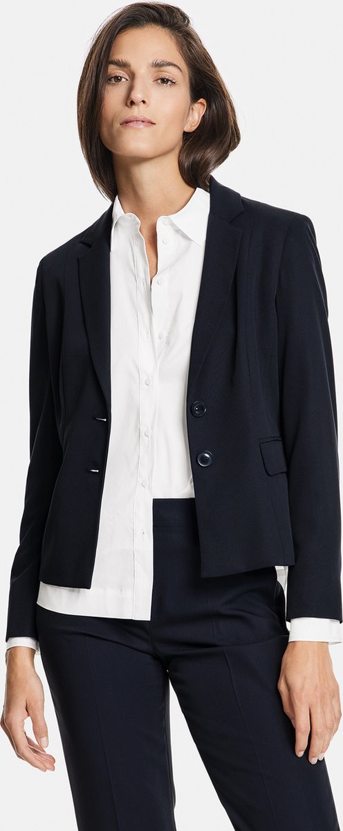GERRY WEBER Dames Korte blazer met revers Schwarz-40