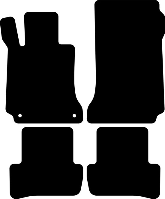 Tapis de voiture Mercedes Classe C W204 - Année de construction : 2007 - 2014 - Ajustement d'origine - 4 pièces - Feutre aiguilleté