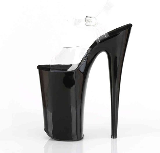 Pleaser Sandale à bride cheville, Chaussures de pole dance -42 Shoes- BEYOND-008 Chaussures de pole dance Zwart