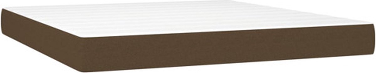 vidaXL - Pocketveringmatras - medium - 160x200x20 - cm - stof - donkerbruin