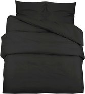 vidaXL Housse de couette légère 200 x 200 cm Microfibre Noir