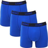 UOMO 3-Pack heren boxershorts Blauw - maat XL