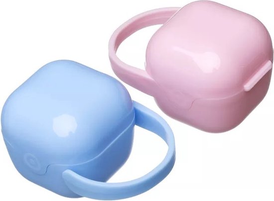 Grade Siliconen Fopspeen Zacht Beschermen Baby's Tandvlees - Soother Speen - Dummy Fopspeen met Opbergdoos Box - Baby Speen - 0-6 maanden - blauw van LittleInches — afbeelding 5
