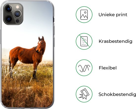 Convient pour iPhone 12 Pro Max - Cheval - Pâturage - Australie - Étui de téléphone en Siliconen