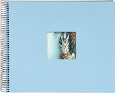 GOLDBUCH GOL-25629 album à spirale BELLA VISTA bleu clair, pages noires, 34x30 cm, avec fenêtre
