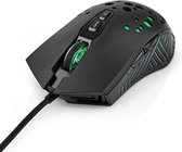 Nedis Gaming Muis - Bedraad - 800 / 1200 / 2400 / 3200 / 4800 / 7200 dpi - Instelbare DPI - Aantal knoppen: 7 - Programmeerbare knoppen - Rechtshandig - 1.50 m - RGB