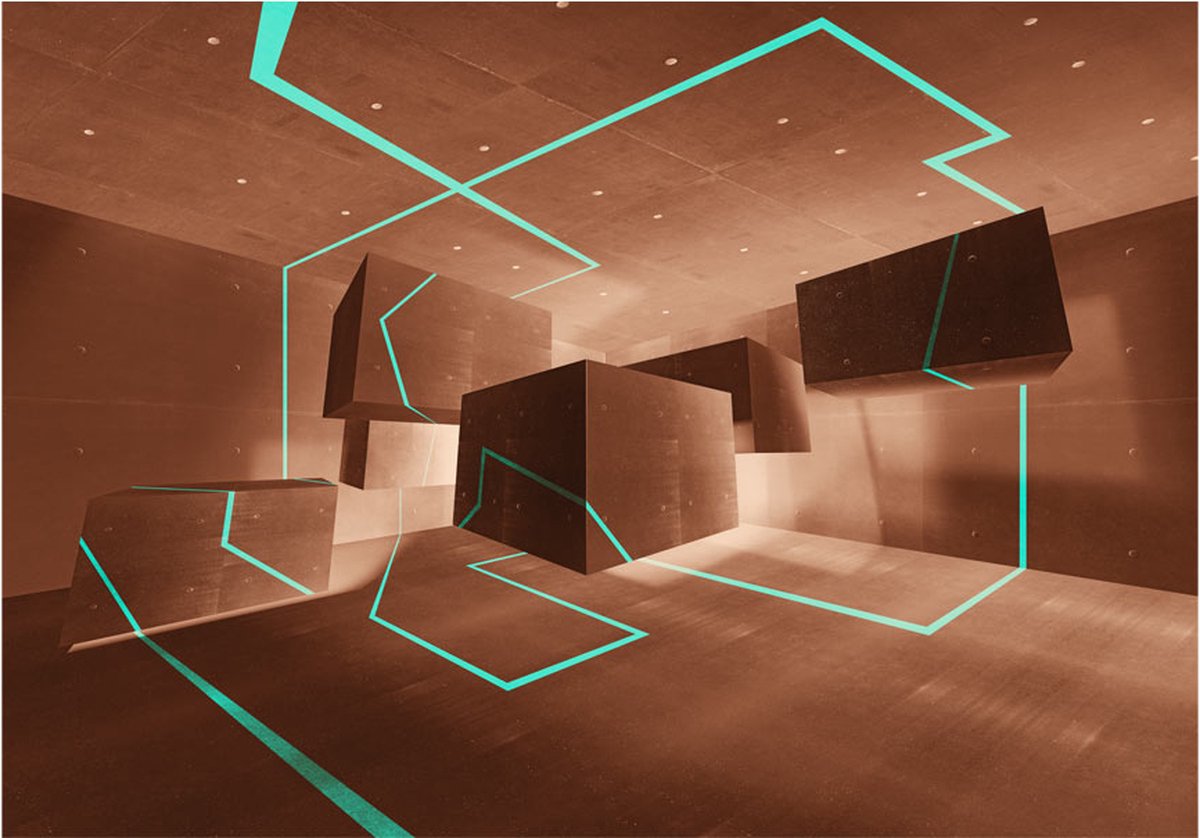 Fotobehangkoning - Behang - Vliesbehang - Fotobehang - Celadon trail - 3D Ruimte - 400 x 280 cm