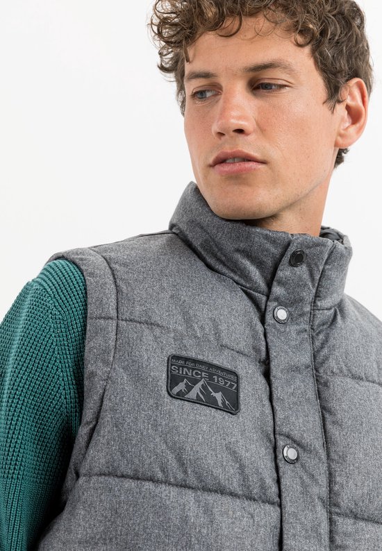 Lerros Outdoor-bodywarmer met gevoerde opstaande kraag in lichtgrijs online kopen | P&C