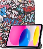 Hoes Geschikt voor iPad 2022 Hoes Tri-fold Tablet Hoesje Case - Hoesje Geschikt voor iPad 10 Hoesje Hardcover Bookcase - Graffity