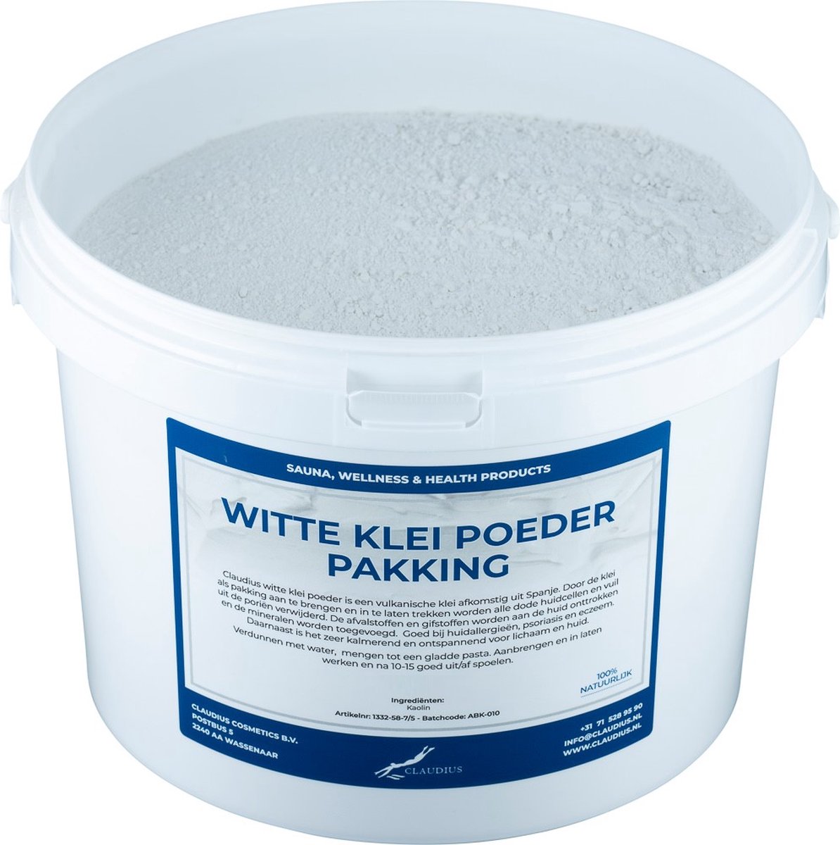 Goedkoopste Witte klei poeder pakking 10 kg - 100 natuurlijk - voor klei masker en lichaamspakking
