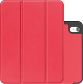 Hoesje Geschikt voor iPad 2022 Hoesje Case Hard Cover Hoes Book Case Met Uitsparing Geschikt voor Apple Pencil - Rood