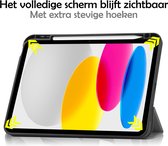 Hoes Geschikt voor iPad 2022 Hoes Luxe Hoesje Case Met Uitsparing Geschikt voor Apple Pencil - Hoesje Geschikt voor iPad 10 Hoes Cover - Grijs