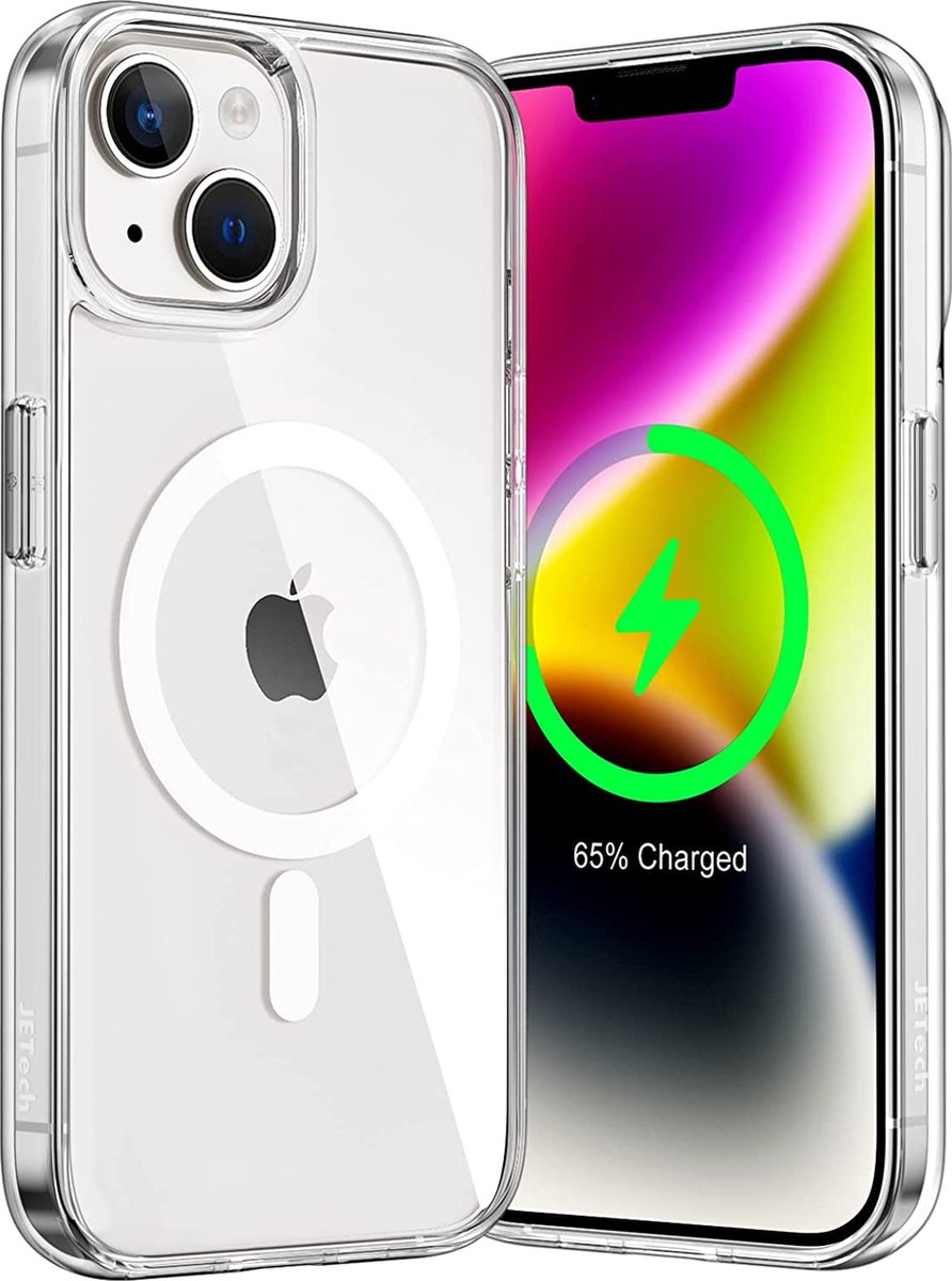 Hoesje Geschikt voor iPhone 14 Plus hoesje magnetisch backcover- Transparant case - Arara