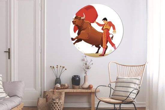 Une illustration d'un torero Wall cercle aluminium ⌀ 140 cm