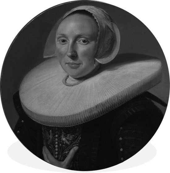 Portret van Marie Larp - Frans Hals Wandcirkel aluminium