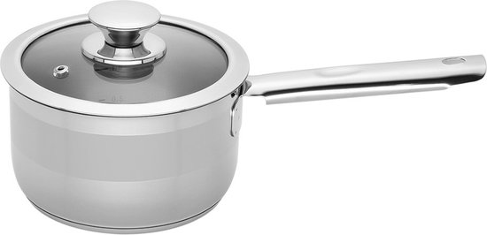 Steelpan met deksel 16 cm - 1,5L - Edelstaal