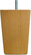 Tapse blanke houten meubelpoot 11,5 cm (M8)