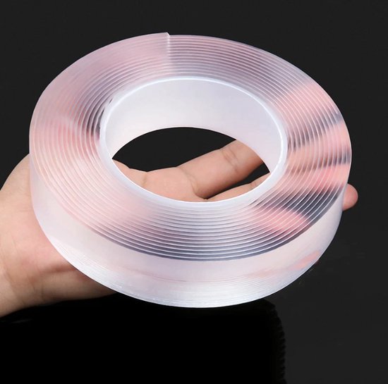 Dubbelzijdig Nano Tape – Ophangen Zonder Boren – Transparant Dubbelzijdig Nano Tape – Ophangen Zonder Boren – Transparant