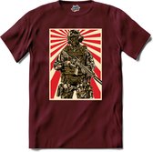 Hero tactique | Airsoft-Paintball | vêtements de sport de l'armée - T-Shirt - Unisexe - Bordeaux - Taille M