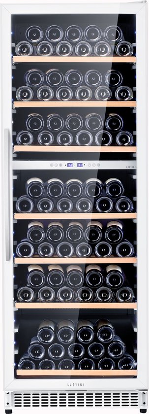 Koelkast: LuzVini - Wijnklimaatkast - wit - inbouw of vrijstaand - 2 zones - 150 flessen, van het merk luzVini