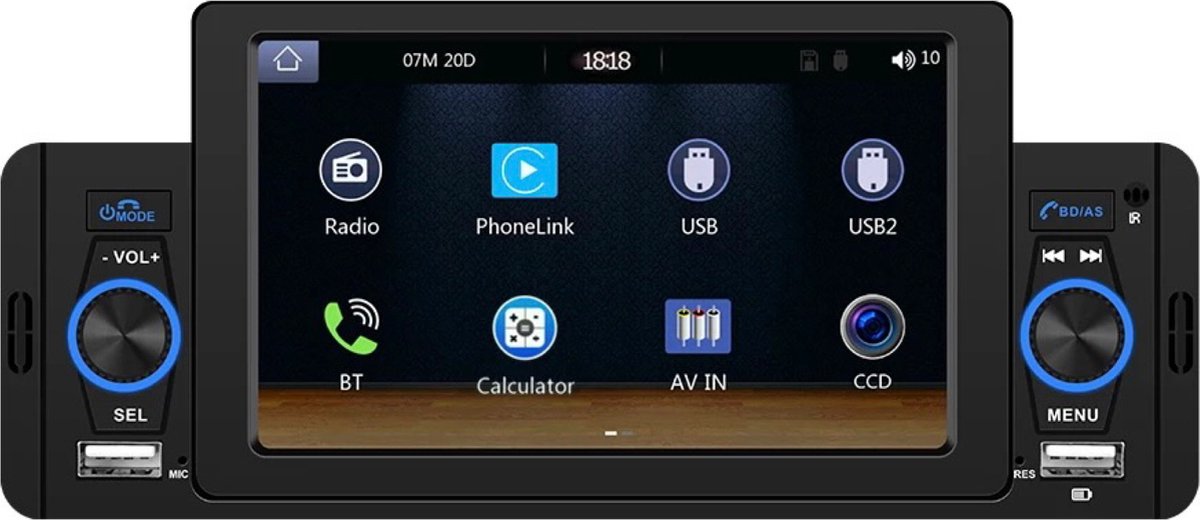 Stéréo De Voiture 1Din Pour Carplay Et Android Autoradio 5 - Temu Belgium