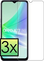 Screenprotector Geschikt voor OPPO A77 Screenprotector Tempered Glass Gehard Glas Beschermglas - 3x