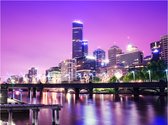 Fotobehangkoning - Behang - Vliesbehang - Fotobehang - Yarra river - Melbourne - Stad - 400 x 309 cm