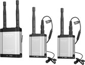Saramonic Vlink2 Kit2 met 2 draadloze lavalier microfoons set voor interviews met talkback functie