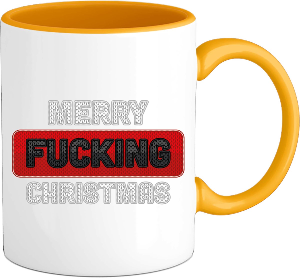 Merry f*cking christmas - Mok - Geel