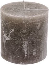 Bougie pilier - moraine - 10x10cm - paraffine - lot de 4