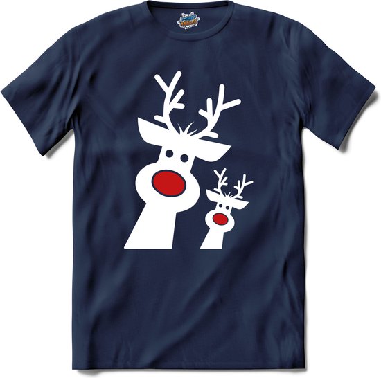 T-shirt rennes Noël en coton Bleu