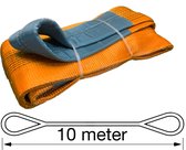 TETRA Hijsband - Werklast 10 Ton - Lengte 10 Meter - Hijsbanden - Heffen - Hijsen