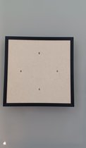wissellijst zwart plat profiel (alluminium) met glas 20 x 20 cm