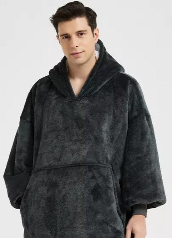 Oversized Hoodie Kapuzenpullover Extra Lang Sweatshirt Pullis Lang