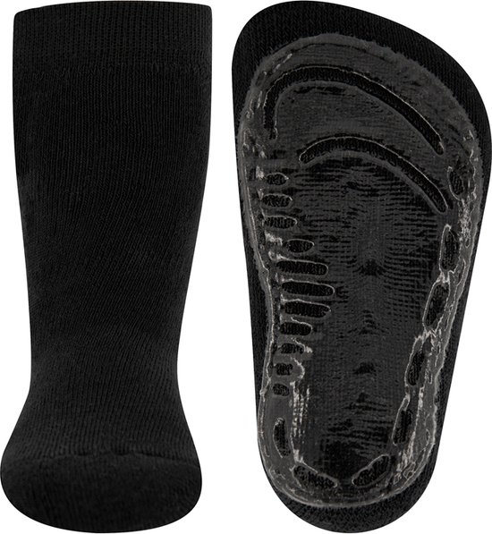 Ewers - soft step - Antislip sokken - effen zwart - maat 39/42