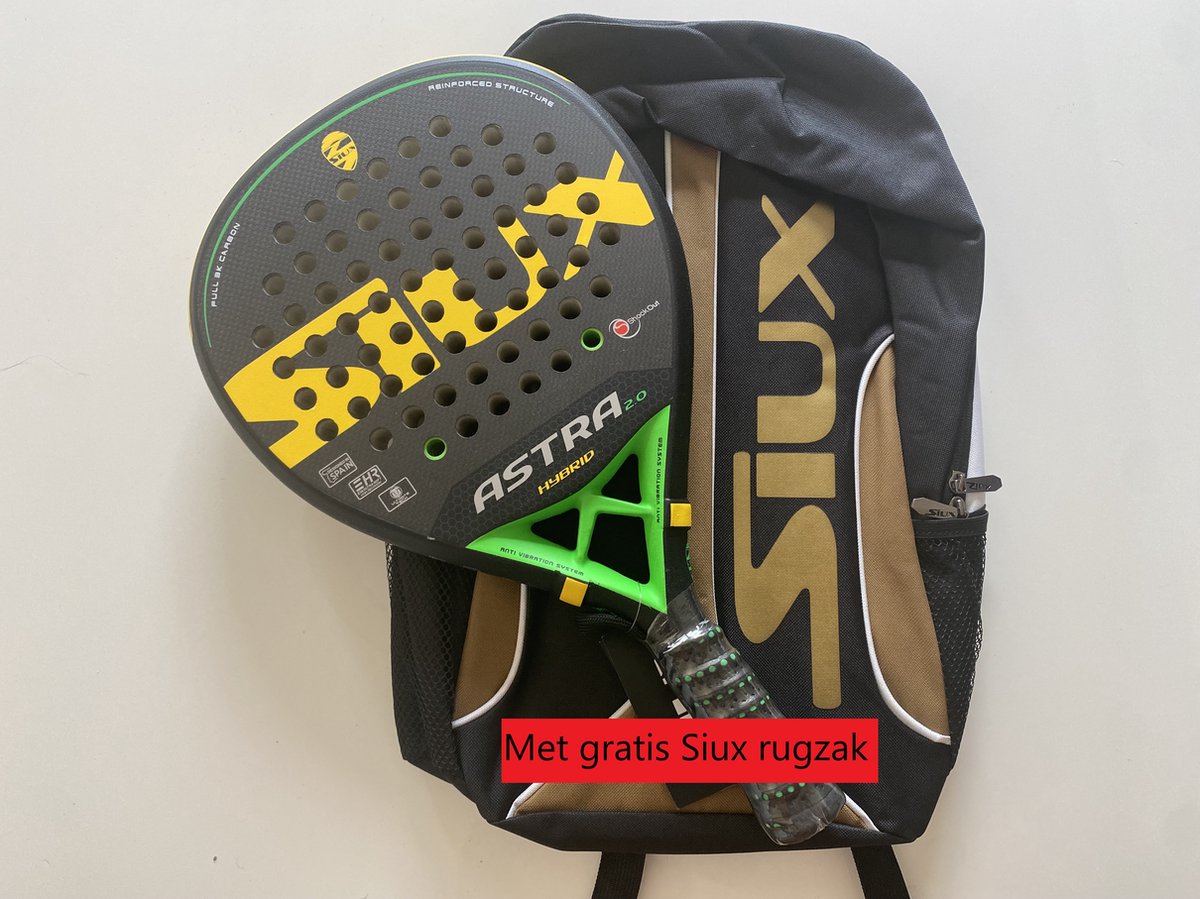 Siux Astra 2.0 Hybrid Padel racket met gratis Siux rugzak