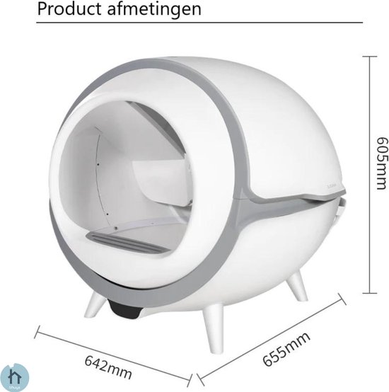 Thuys Automatische Kattenbak - Zelfreinigende - Electrisch - XL - Geschikt Voor Petlux - ScoopFree - Litter Robot - Omega Paw