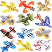 Partizzle 50x Foam Vliegtuig Uitdeelcadeautjes - Voor Traktatie Kinderen & Peuters - Pinata Grabbelton Vulling - Klein Speelgoed