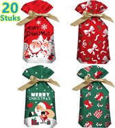 LIXIN Kado Zakjes - 20 Stuks - 23x34x3cm - Cadeauzakjes - Cadeautasje - Plastic zakjes - Inpakzakjes - Kersttas - Colorful Gift Bags